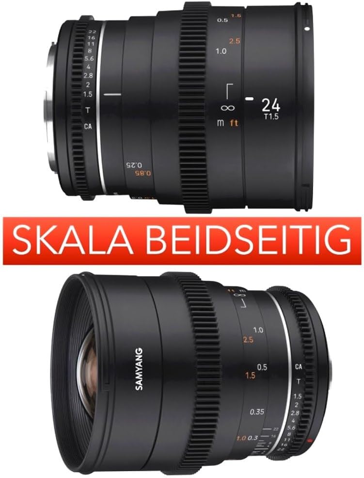 Samyang MF 35mm T1,5 VDSLR MK2 Canon RF – lichtstarkes T1,5 Weitwinkel Cine- und Video Objektiv für