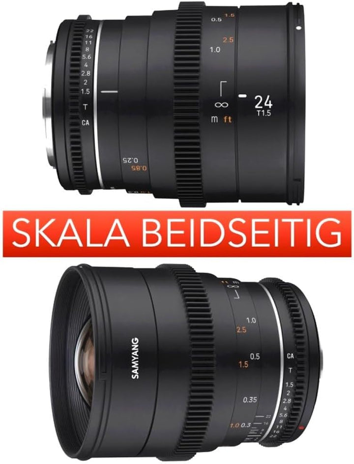 Samyang MF 35mm T1,5 VDSLR MK2 Canon RF – lichtstarkes T1,5 Weitwinkel Cine- und Video Objektiv für