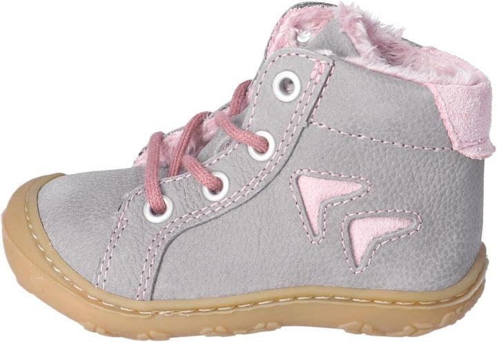 RICOSTA Mädchen und Jungen Lauflernschuhe GEORG,Warmfutter,Leder,WMS:Mittel/Weit 21 EU Grau 450, 21