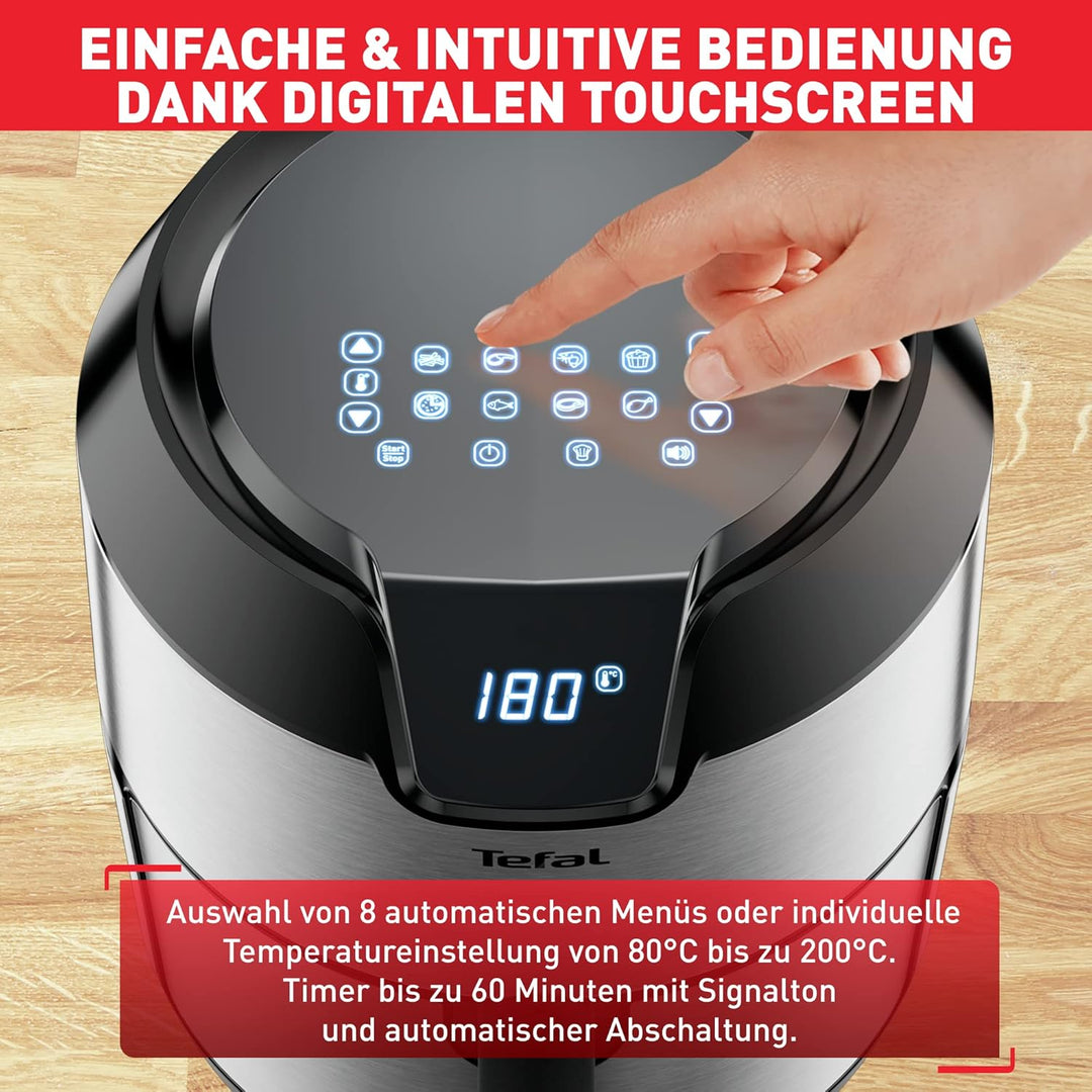 Tefal EY401D Heissluftfritteuse Easy Fry Deluxe XL | Air Fryer | 1500 W | 4,2 L für 6 Portionen | 8