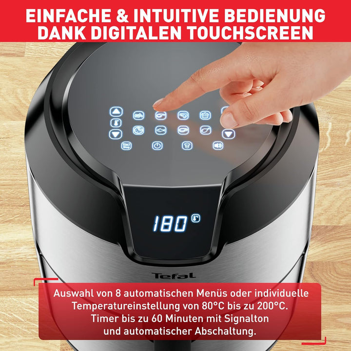 Tefal EY401D Heissluftfritteuse Easy Fry Deluxe XL | Air Fryer | 1500 W | 4,2 L für 6 Portionen | 8