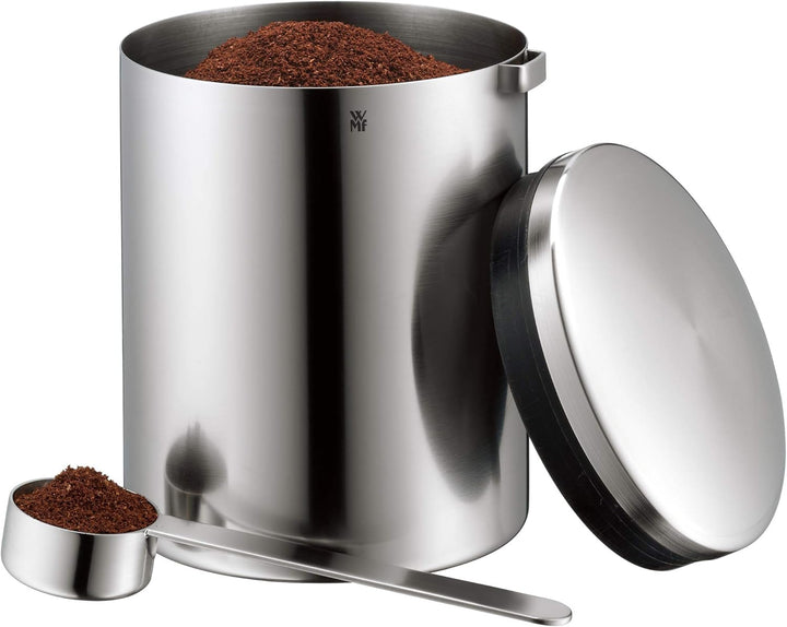 WMF Kult Tee- Kaffeedose für 500g, spülmaschinengeeignet &amp; Barista Zuckerstreuer 240g, Glas, Cromarg