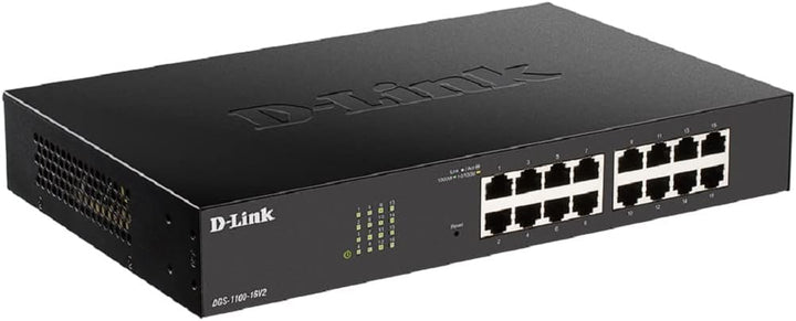 D-Link DGS-1100-16V2/E 16-Port Gigabit Smart Switch (10/100/1000 Mbit/s, einfache Plug & Play-Instal