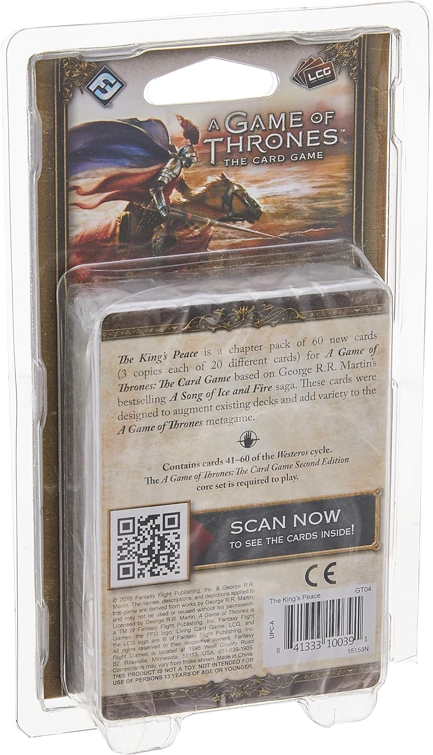 Fantasy Flight Games FFGGT04 A Game of Thrones Lcg: The King's Peace Chapter Pack, Mehrfarbig