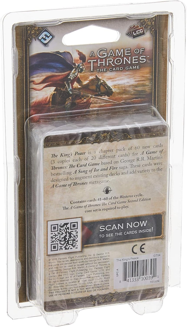Fantasy Flight Games FFGGT04 A Game of Thrones Lcg: The King's Peace Chapter Pack, Mehrfarbig