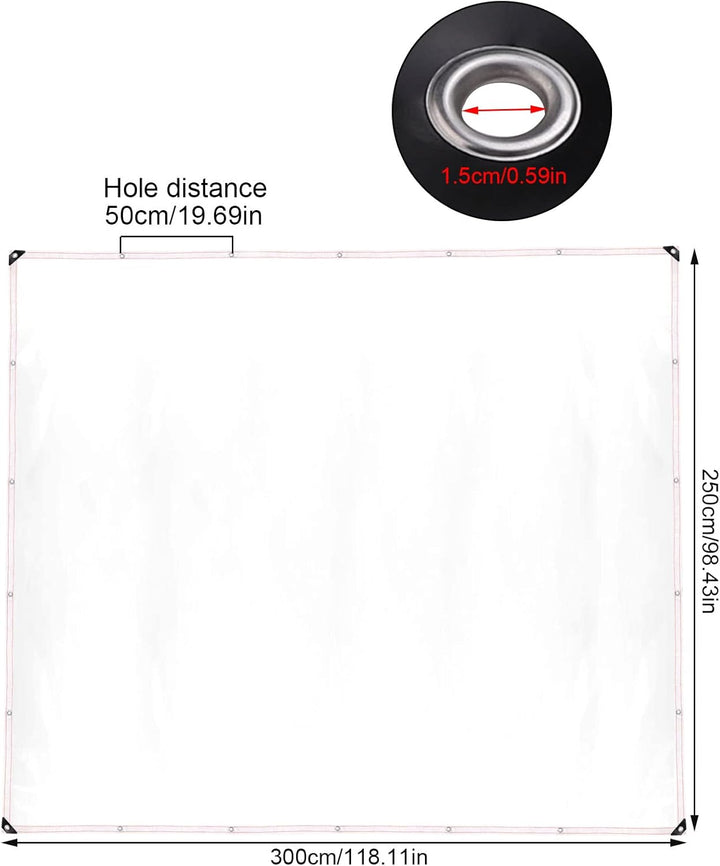 Plcnn 3 x 2,5 m Plane Wasserdicht Transparent, Abdeckplane Wasserdicht, Staubdichte Abdeckplane mit