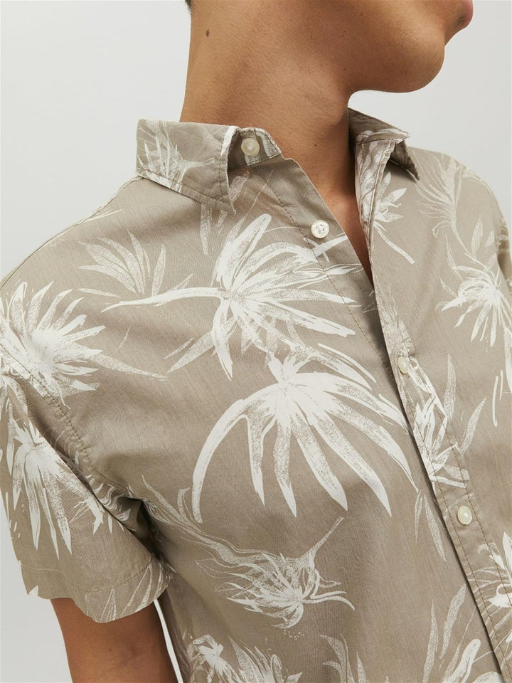 JACK & JONES Male Hawaii-Hemd Regular Fit Hawaii-Hemd L Crockery, L Crockery