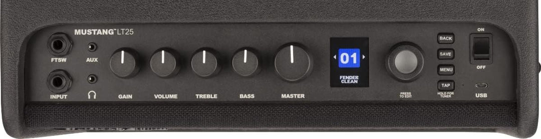 Fender Mustang LT 25 Combo Gitarrenverstärker – Geeignet für E-Gitarre LT25 (25W) Single, LT25 (25W)