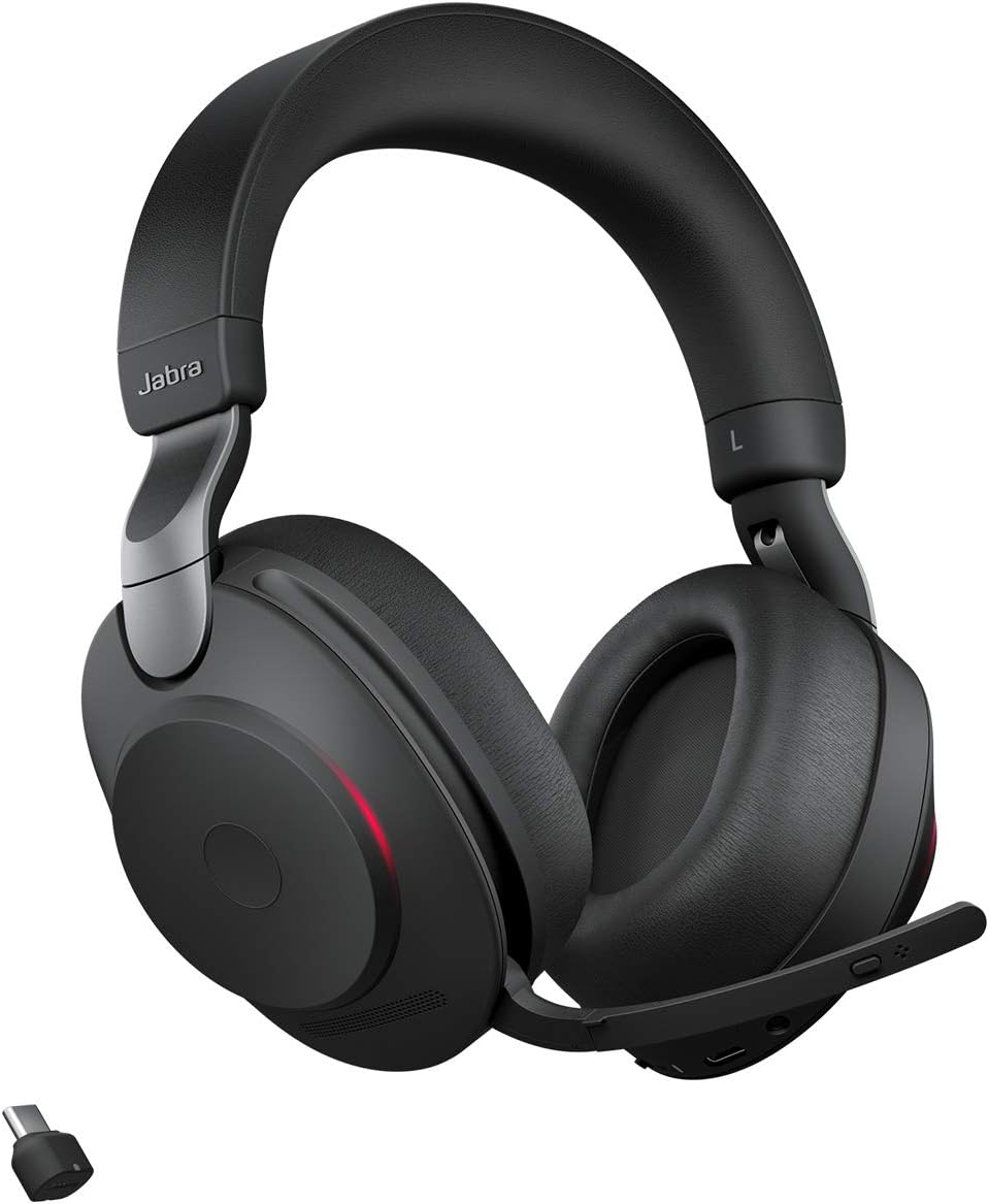 Jabra Evolve2 85 Wireless PC Headset – Noise Cancelling UC Certified Stereo Headphones & Evolve2 65
