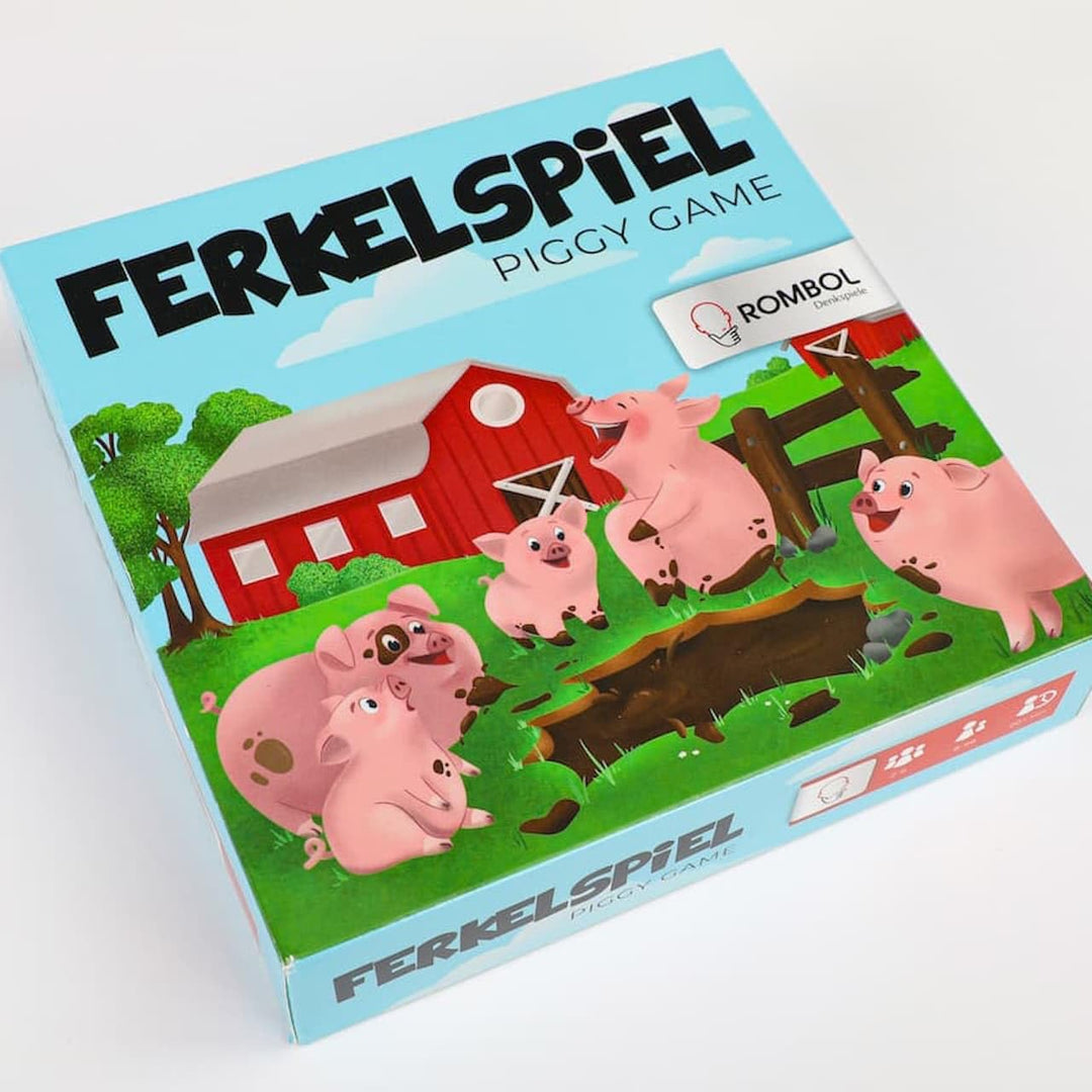 ROMBOL Ferkelspiel - Das Würfelspiel mit den süssen Ferkeln für die ganze Familie, für 2 bis 6 Spiel