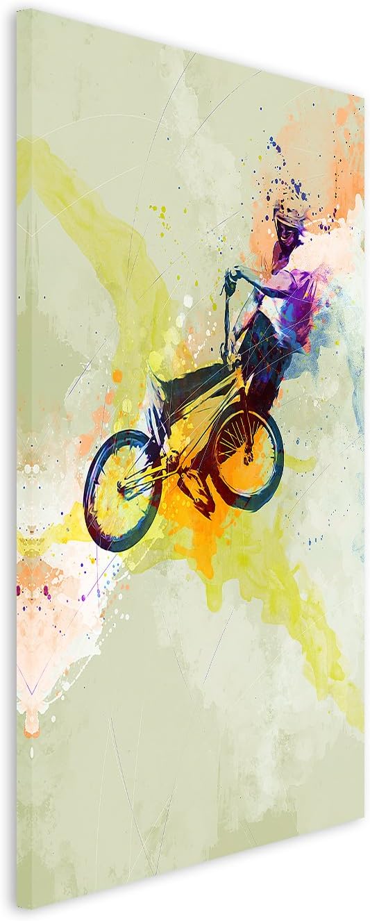 BMX II 90x60cm Wandbild SPORTBILD Aquarell Art tolle Farben von Paul Sinus