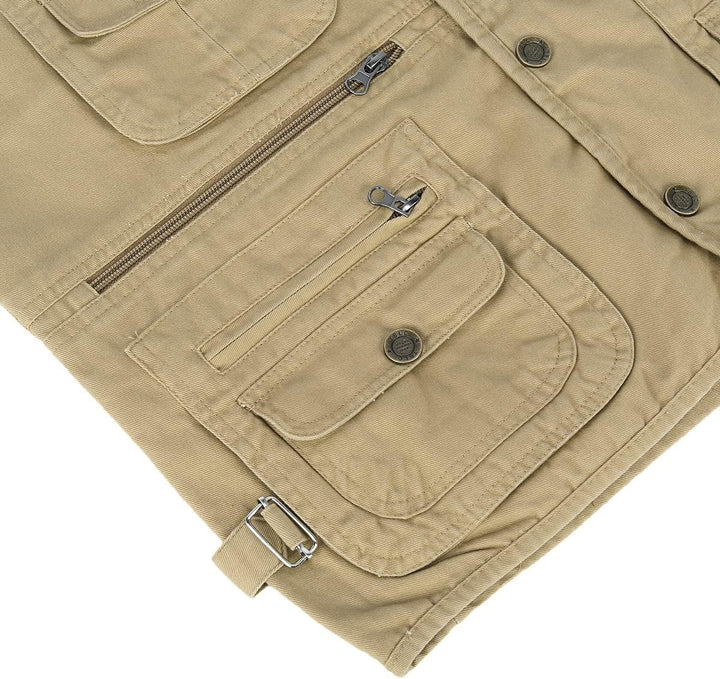YOUTHUP Weste Herren Anglerweste Outdoor Ärmellose Fotografie Jagd Sportweste Multi-Tasche Leicht Kn