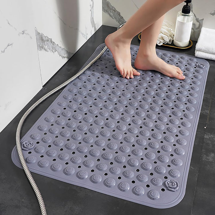 Duschmatte rutschfest 60x90cm,Antirutschmatte Dusche mit Saugnäpfen,Duscheinlage rutschfest mit Abla