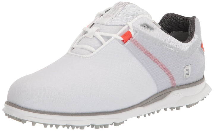 FootJoy Herren Pro|sl Sport Golfschuh 40.5 EU Weit Weiss Grau Orange, 40.5 EU Weit Weiß Grau Or