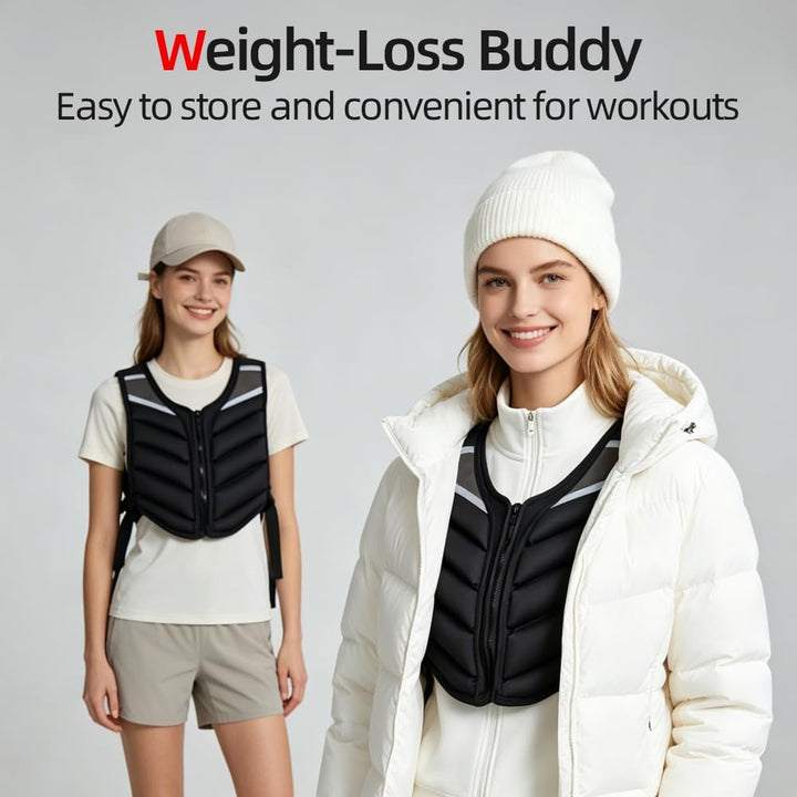 Abahub Gewichtsweste 10lb Herren Damen mit Reissverschluss Gewichtsweste mit reflektierendem Streife