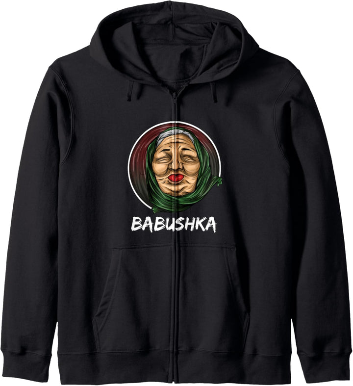 Babushka Russisch Oma Grossmutter Russland Kapuzenjacke