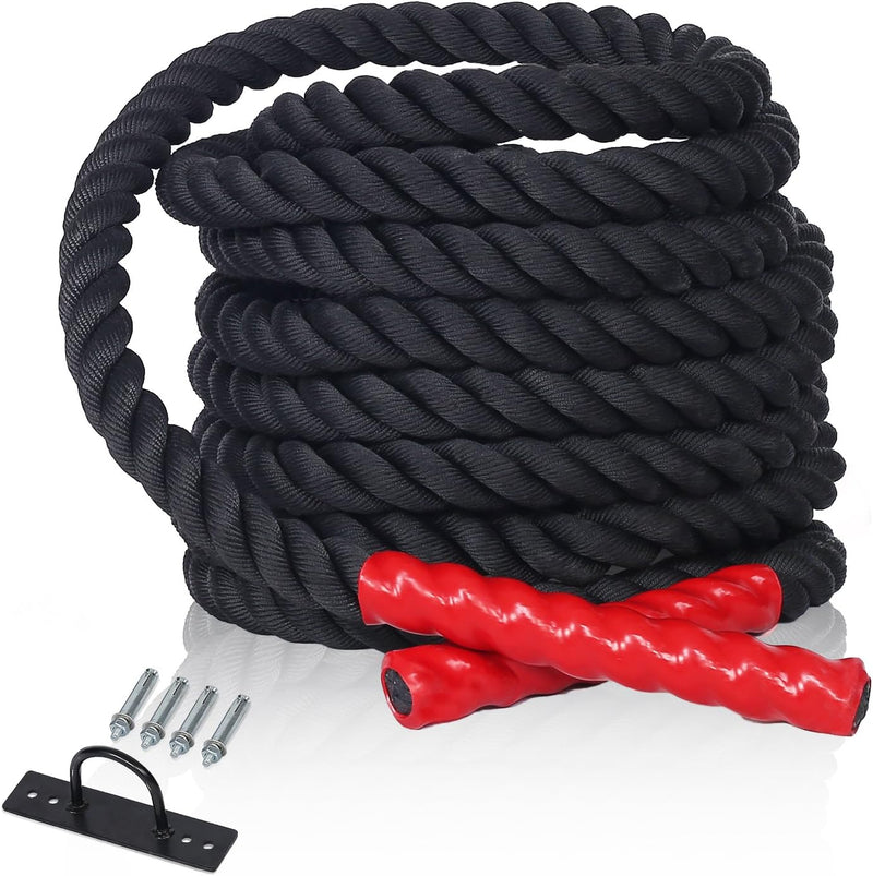 CCLIFE Battle Ropes Schlachtseil 9m 12m 15m Ø38mm Fitnesse Sport Tau Trainingsseil Fitnessseil Sport