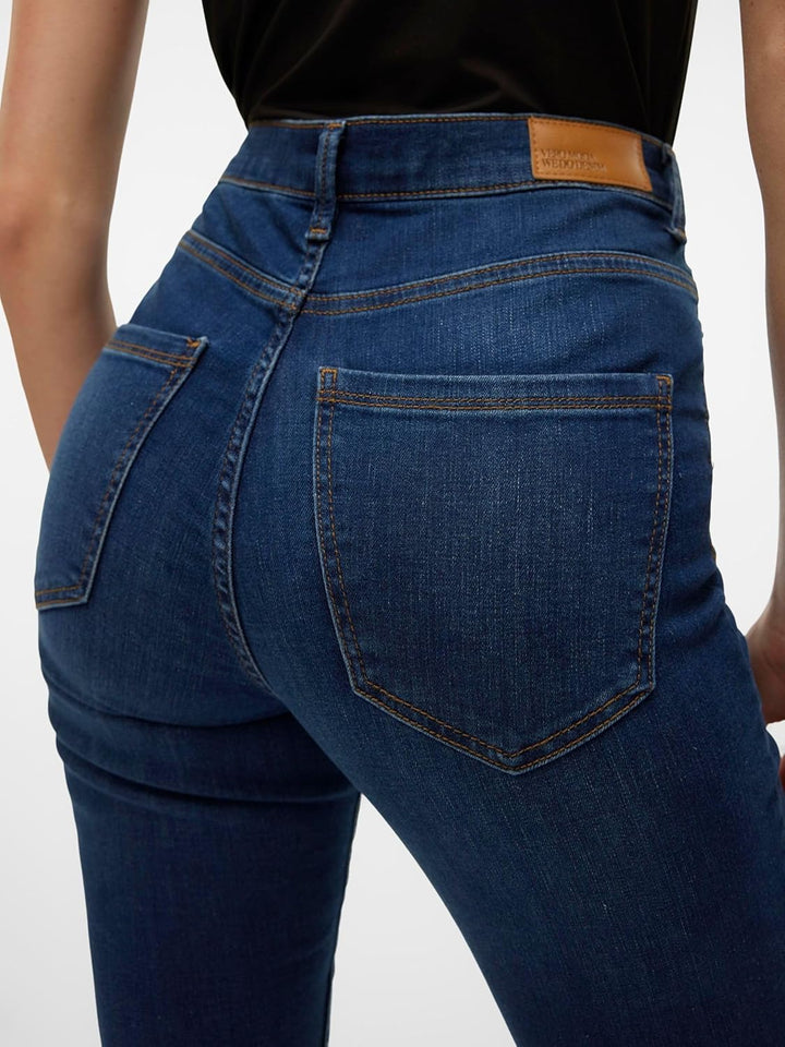 VERO MODA Female Skinny Jeans VMSOPHIA Hohe Taille Skinny Fit Jeans, Medium Blue Denim