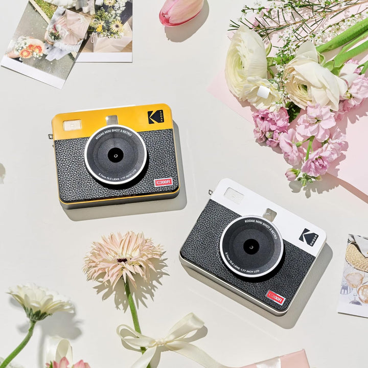 Kodak Mini Shot 3 Retro Weihnachtsgeschenke 4PASS 2-in-1-Sofortbildkamera und Fotodrucker, Tragbar (