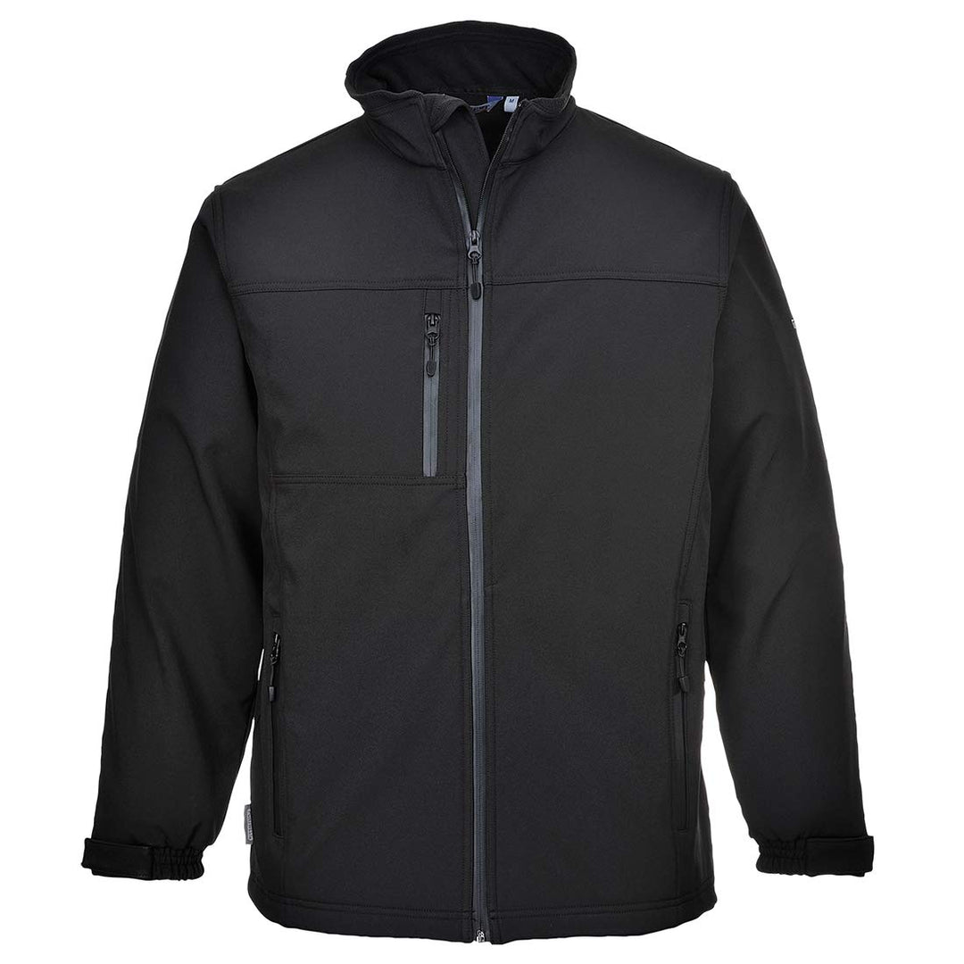 Portwest Softshell-Jacke (3-lagig), Farbe: Schwarz, Grösse: M, TK50BKRM M Schwarz, M Schwarz