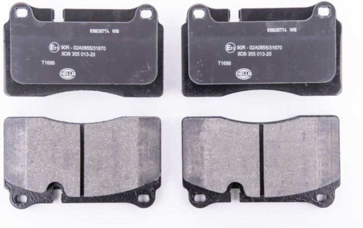 HELLA PAGID 8DB 355 013-201 Bremsbelagsatz - T1686 - Dicke/Stärke: 17.3mm - Bremssystem: Brembo - fü