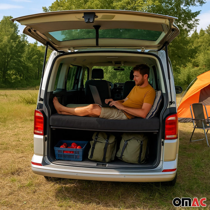 OMAC Multiflexboard Bettverlängerung Ablage kompatibel mit Volkswagen T7 2024-2025 Schwarz 3X