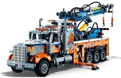 LEGO Technic Schwerlast-Abschleppwagen mit Kran, Spielzeugmodellbauset, Engineering for Kids Serie,