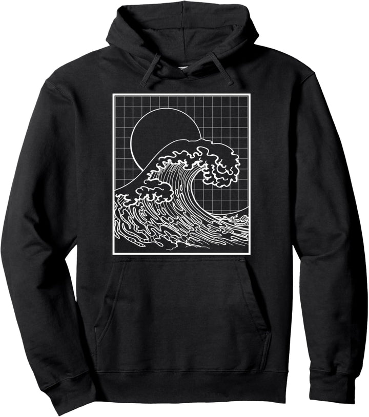 Japanisch Aesthetic Grosse Welle vor Kanagawa Soft Grunge Pullover Hoodie