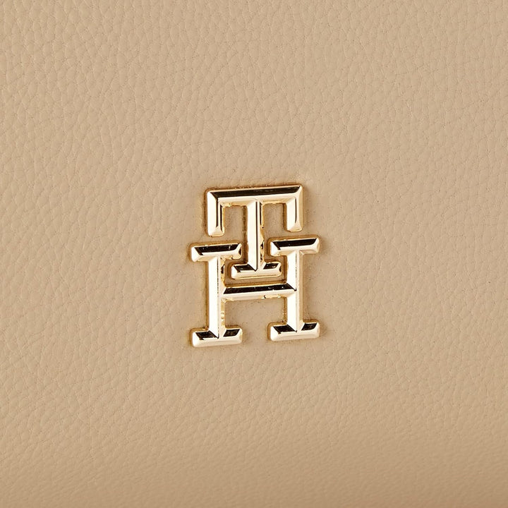 Tommy Hilfiger Damen Th Casual Hobo Tragetasche Beige, Beige