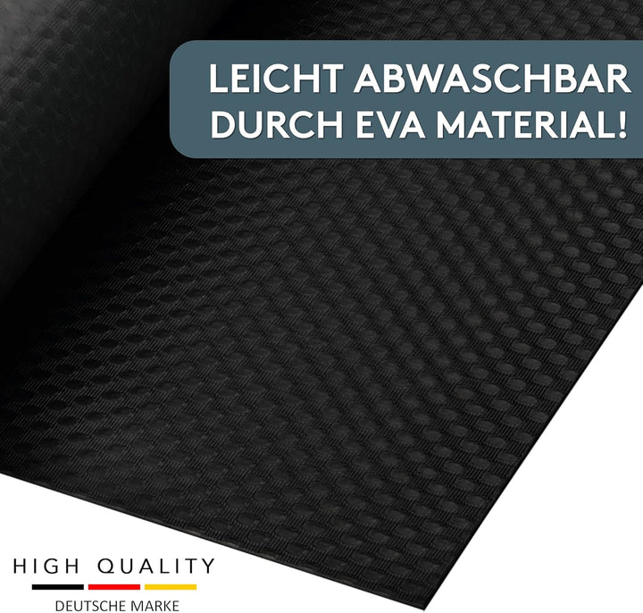 LILENO SPORTS Bodenschutzmatte [90x200 cm] Schwarz - Laufband Matte 1 mm Dicke - Fitness Unterlegmat