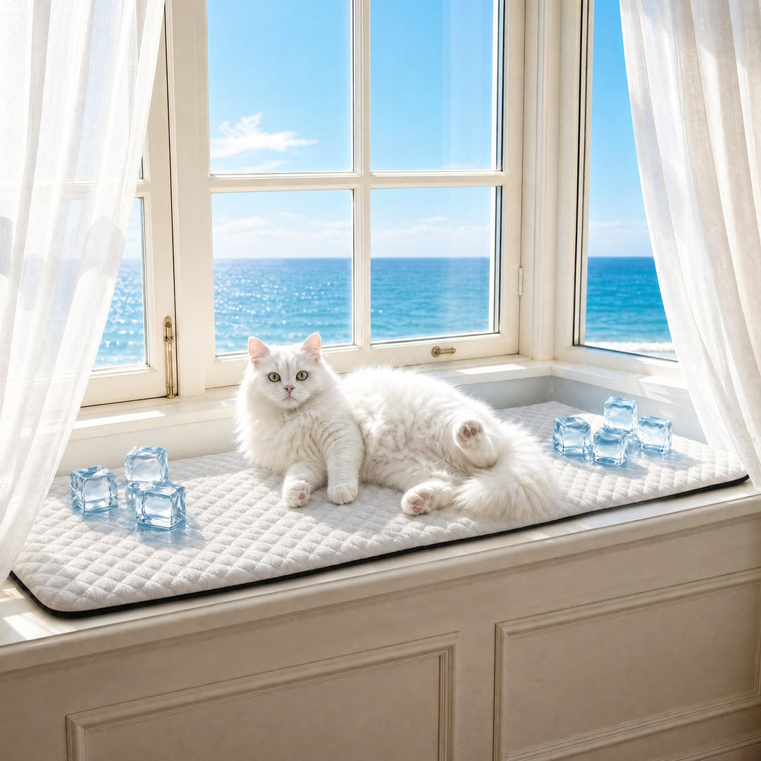 Pet Prime Katzen Fensterliege – Katzenbett Flauschig Fensterbank Liegeplatz mit Rutschfester Unterse