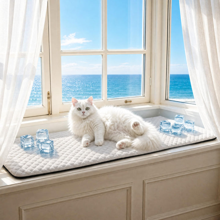 Pet Prime Katzen Fensterliege – Katzenbett Flauschig Fensterbank Liegeplatz mit Rutschfester Unterse