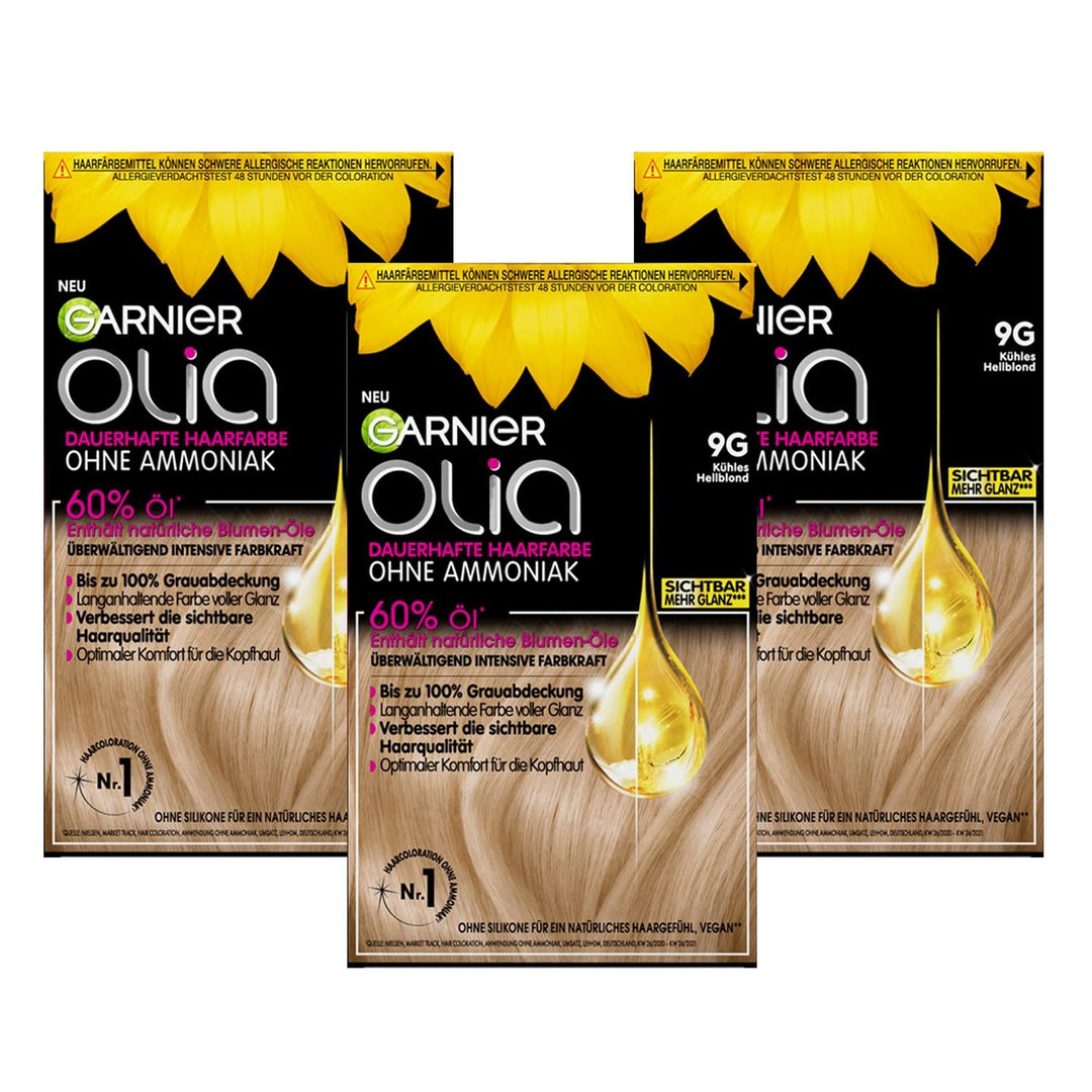 Garnier Olia Dauerhafte Haarfarbe ohne Ammoniak, Mit pflegenden und natürlichen Ölen, Vollständige G