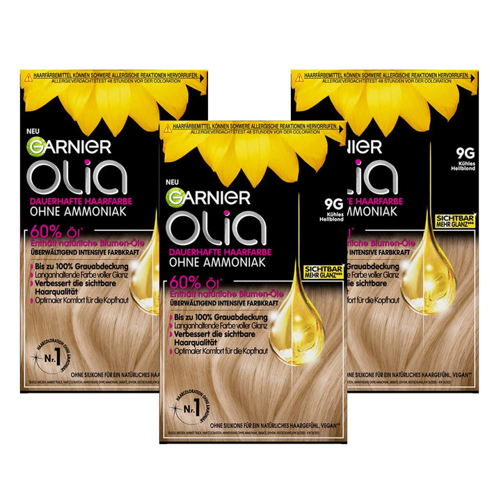 Garnier Olia Dauerhafte Haarfarbe ohne Ammoniak, Mit pflegenden und natürlichen Ölen, Vollständige G