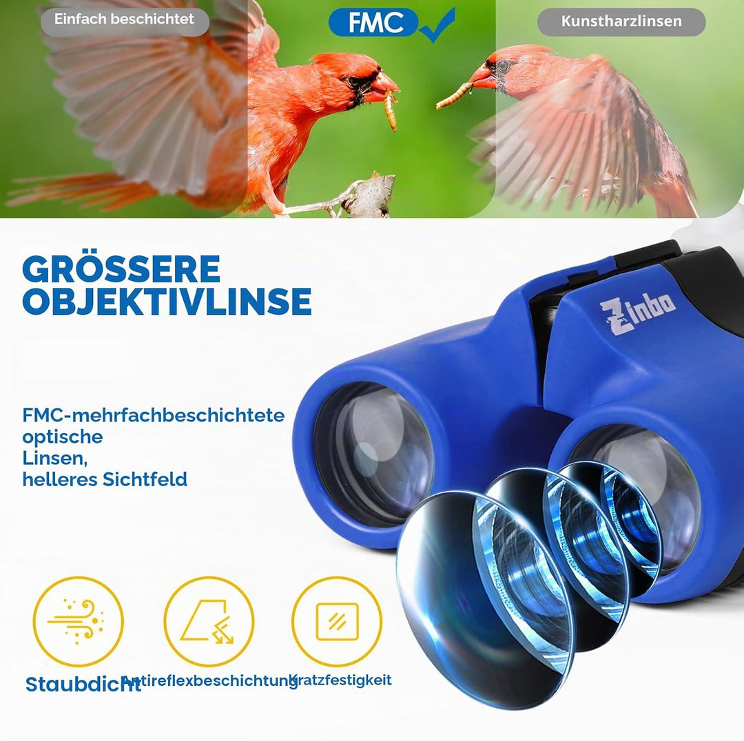 Fernglas für Kinder, Spielzeug für 3–12 Jahre alte Mädchen und Jungen, Vogelbeobachtung, Wandern, 4,