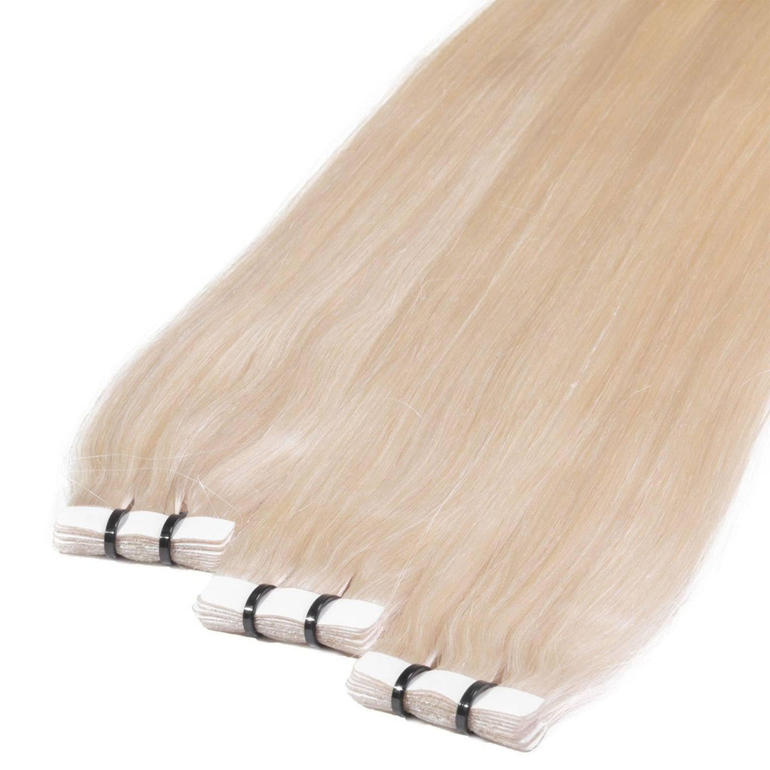 hair2heart Premium Tape Extensions Echthaar glatt - 10 Tapes 2.5g 60cm 10/0 hell-lichtblond 60cm 10