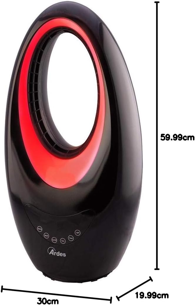ARDES - AR4P04R SAURON Oszillierender Keramik-Bladeless-Heizlüfter, Heizlüfter ohne Flügel, leiser H