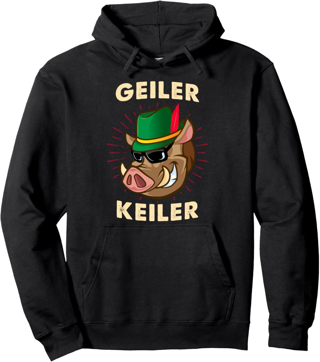 Geiler Keiler - Jäger Humor - Lustiger Spruch - Wildschwein Pullover Hoodie
