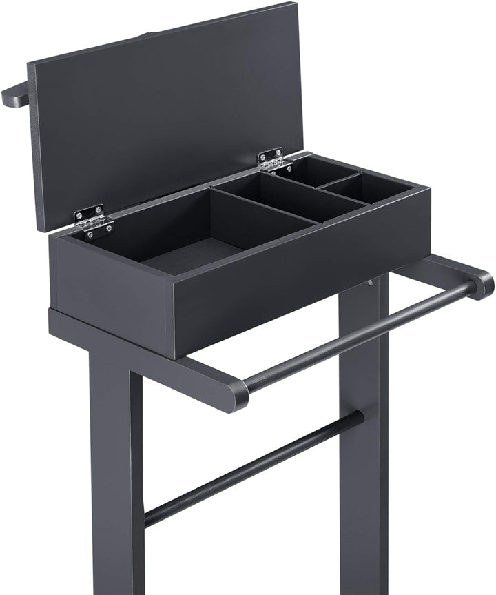 [en.casa] Herrendiener Lulboll Stummer Diener mit Kleiderbügel und Hosenhalter Kleiderständer mit Sc