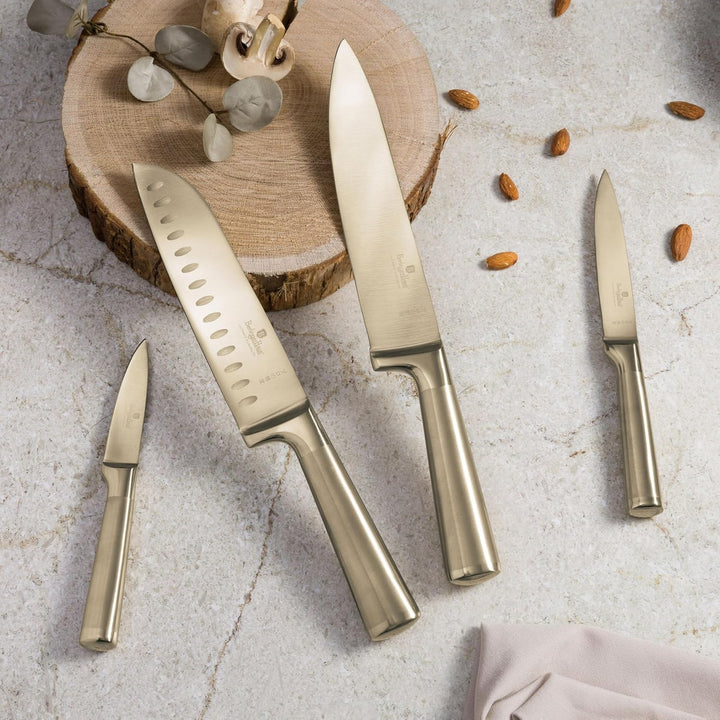 Berlinger Haus Messerset Edelstahl 4 Stück Leonardo Collection | Stilvoll, Hochwertig und Elegant