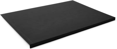 Eglooh - Urania - Gewinkelte Schreibtischunterlage Leder Schwarz cm 90x60 - Innenseele aus Stahl mit