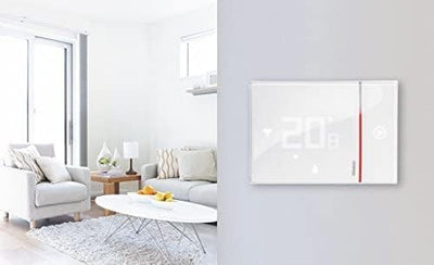 Bticino XM8002E WiFi angeschlossener Thermostat, New Smarther2 mit Netatmo, Sandfarbe, Temperaturreg
