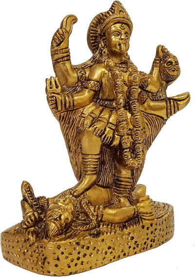 Purpledip Messing Idol Durga (Kali, Parvati oder Adishakti): seltene Sammlerstück-Statue (12411)