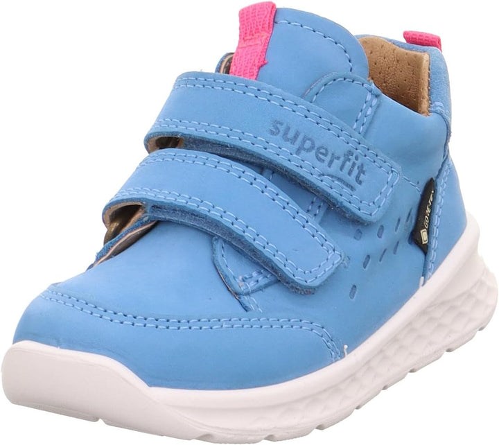 Superfit Baby-Mädchen Breeze Lauflernschuh, Hellblau Pink 8400