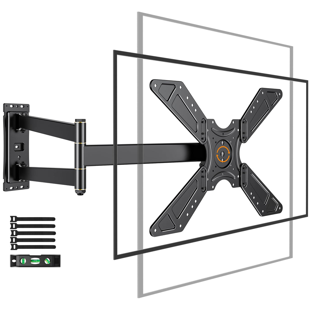 TV Wandhalterung Schwenkbar für 32-75 Zoll Fernseher, 180° Drehung von Querformat zu Hochformat Ecke