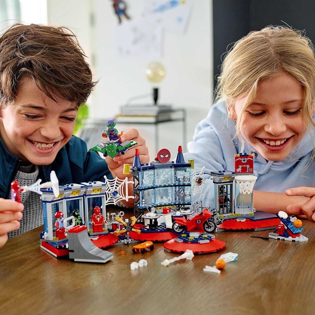 LEGO 76175 Marvel Angriff auf Spider-Mans Versteck Bauset mit Green Goblin und Venom Figuren, Superh
