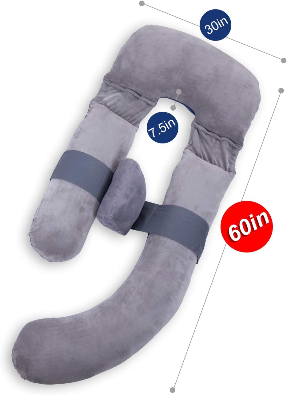 AS AWESLING 153 cm Ganzkörperkissen | Stillkissen, Schwangerschaftskissen, extra grosses U-förmiges