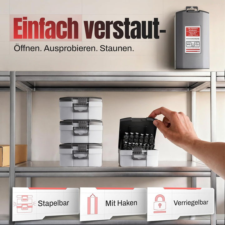 WELIQU 10 Stück HSS-G Holzbohrer Ø 5,0 mm für Hart- und Weich-Holz - ACHTUNG: Sehr scharfe Bohrer au