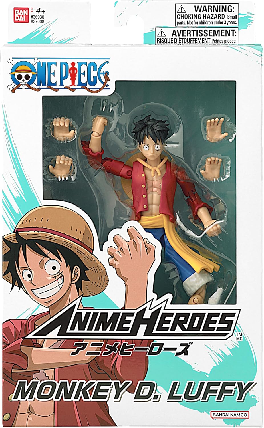 BANDAI – Anime Heroes – One Piece – Anime Heroes Figur 17 cm – Monkey D. Ruffy – 37008, Monkey D. Ru