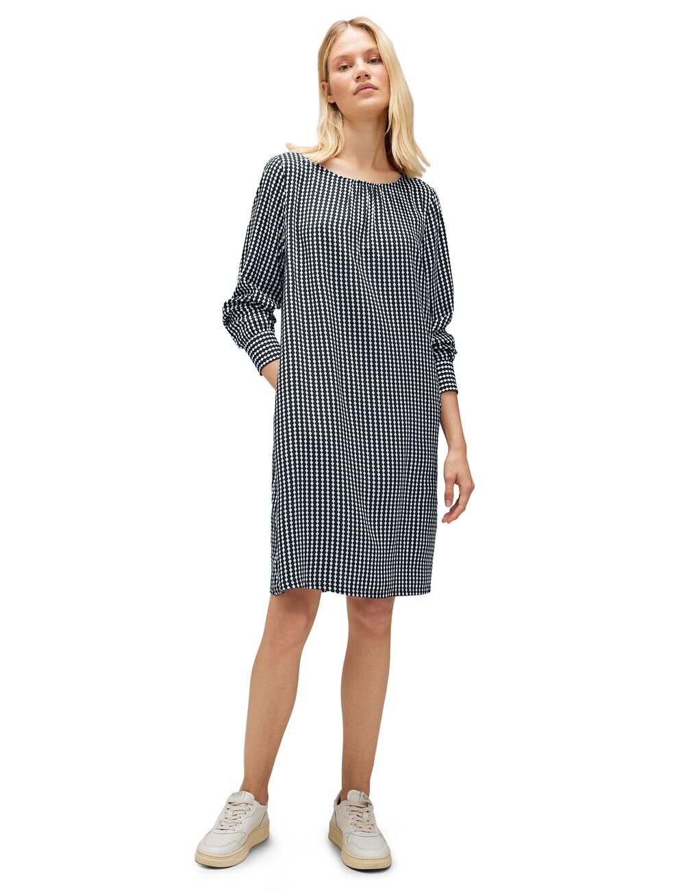STREET ONE Damen A143732 Viskose Kleid 42 Deep Blue, 42 Deep Blue